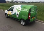 E-solarlight wrapping car met reclame