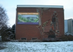 Open avonden Roelof van Echten college spandoek op schoolgebouw