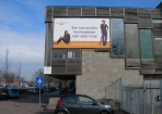 Roelof van Echten College spandoek in buisframe