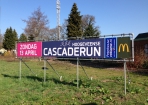 Buisframe en spandoek Cascaderun Macdonalds