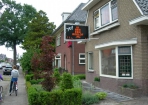 Haaks op pand reclame spandoek Jolima spanraam