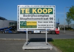 Te koop bedrijfspand reclame Jolima spanraam