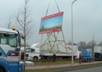 Verhuizing transport bouwbord