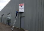 Montage V-bord op ladder licht in gewicht